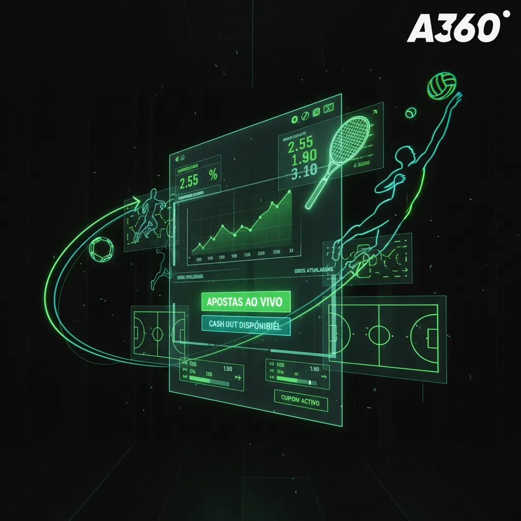 Painel de apostas ao vivo com odds em tempo real, estatísticas, cash out e cupom fixo; futebol, tênis e basquete.