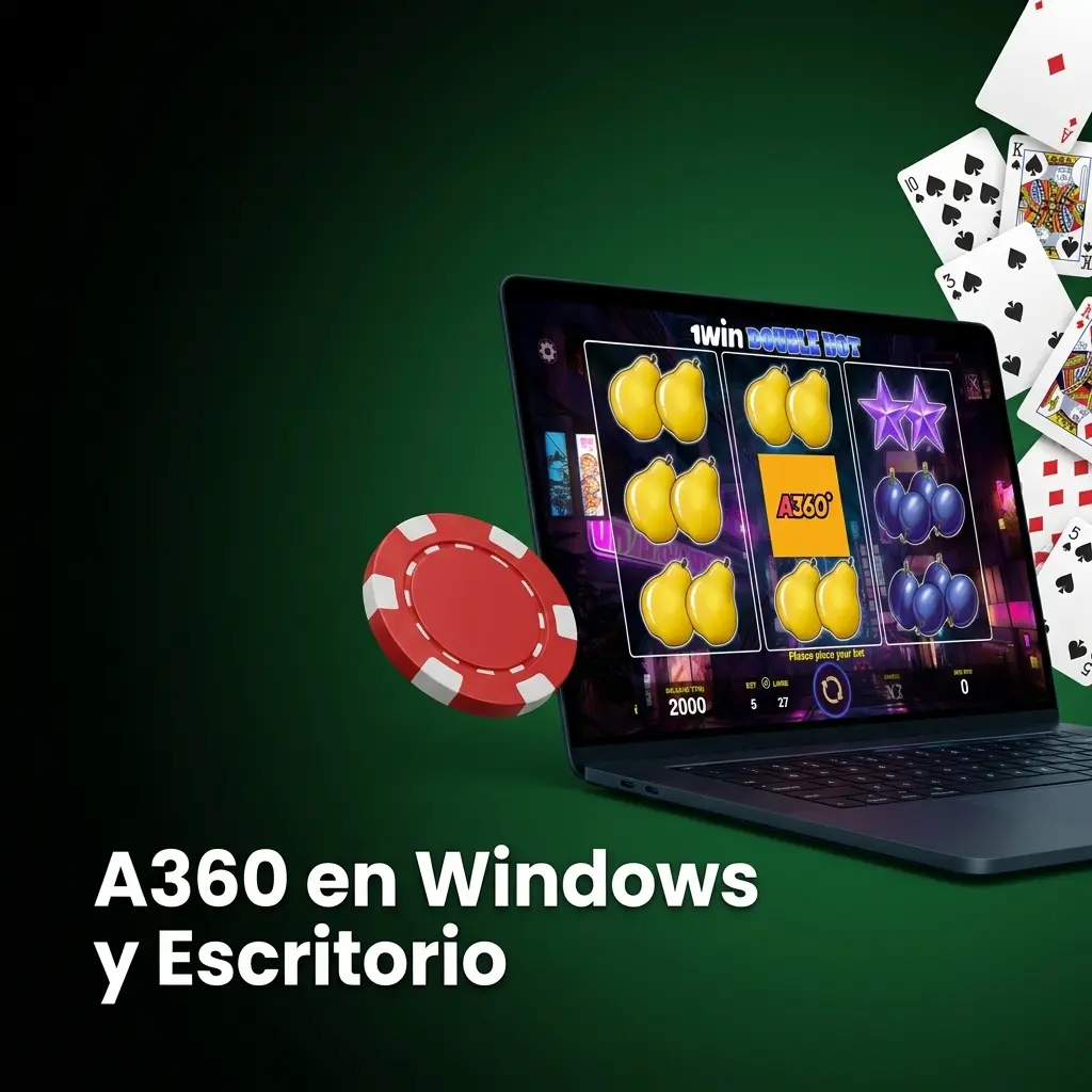 A360 en Windows: acceso completo vía navegador sin descargas, con casino, apuestas y pagos desde PC o laptop.