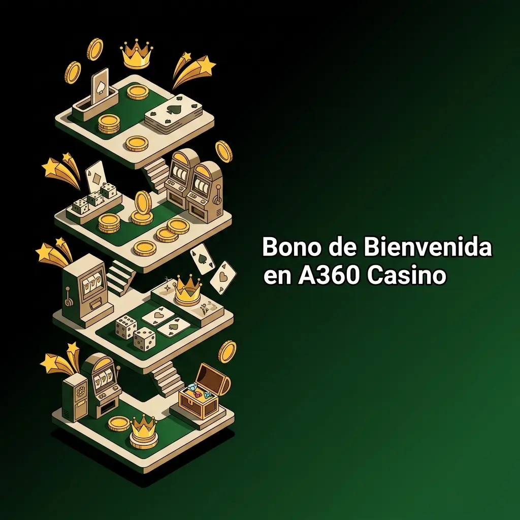 Bono de bienvenida A360 Casino: hasta 200% en 4 depósitos y 150 giros gratis para jugadores nuevos