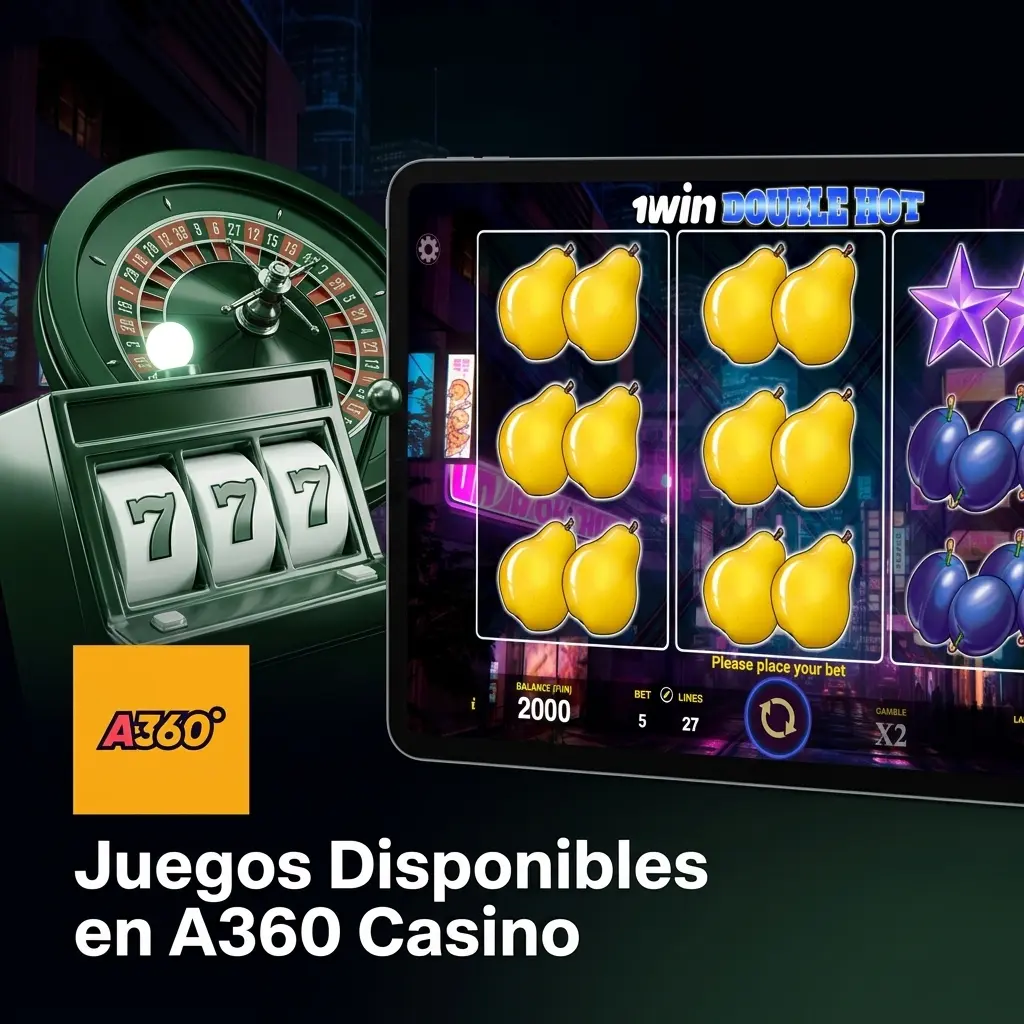 Juegos disponibles en A360 Casino: más de 7000 títulos con tragaperras, jackpots progresivos y juegos de mesa clásicos
