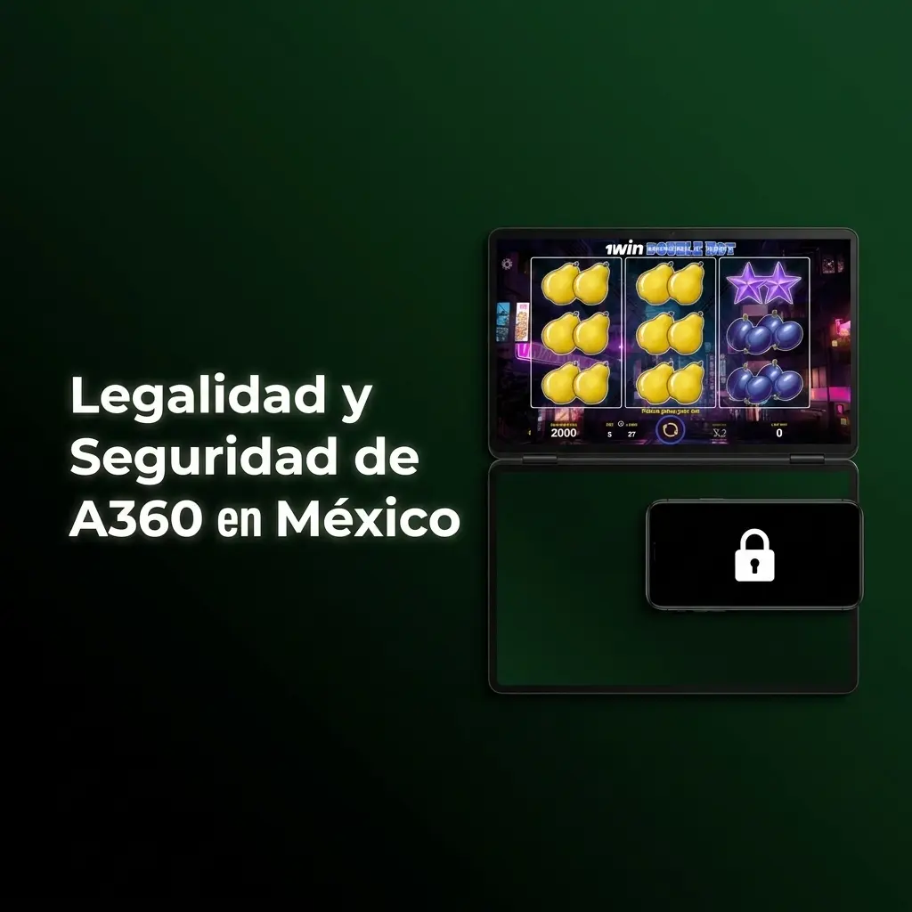 Plataforma A360 con licencia internacional, cifrado SSL 256 bits y juego responsable para usuarios en México