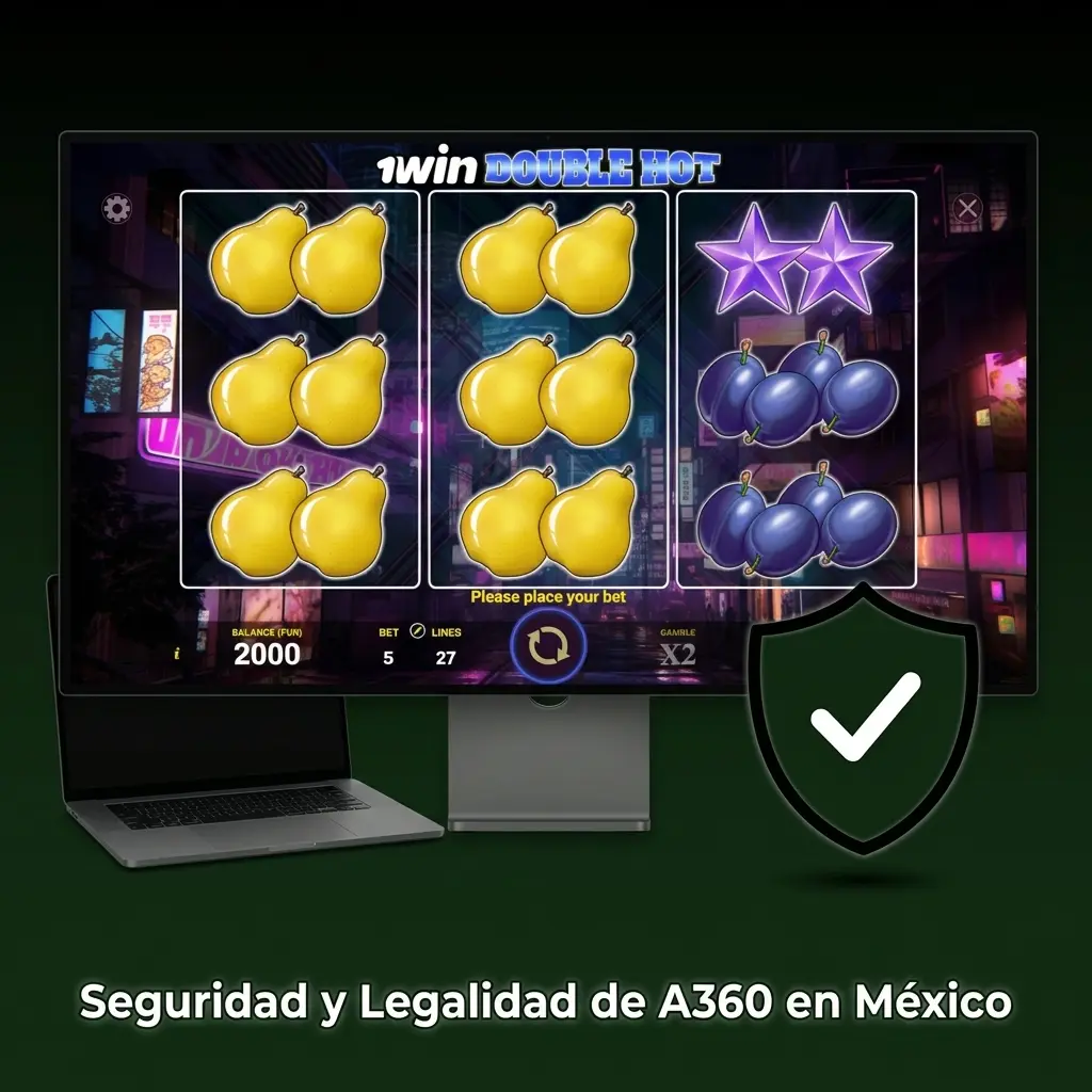 Plataforma A360 México con licencia internacional, cifrado SSL y juego responsable garantizando seguridad legal