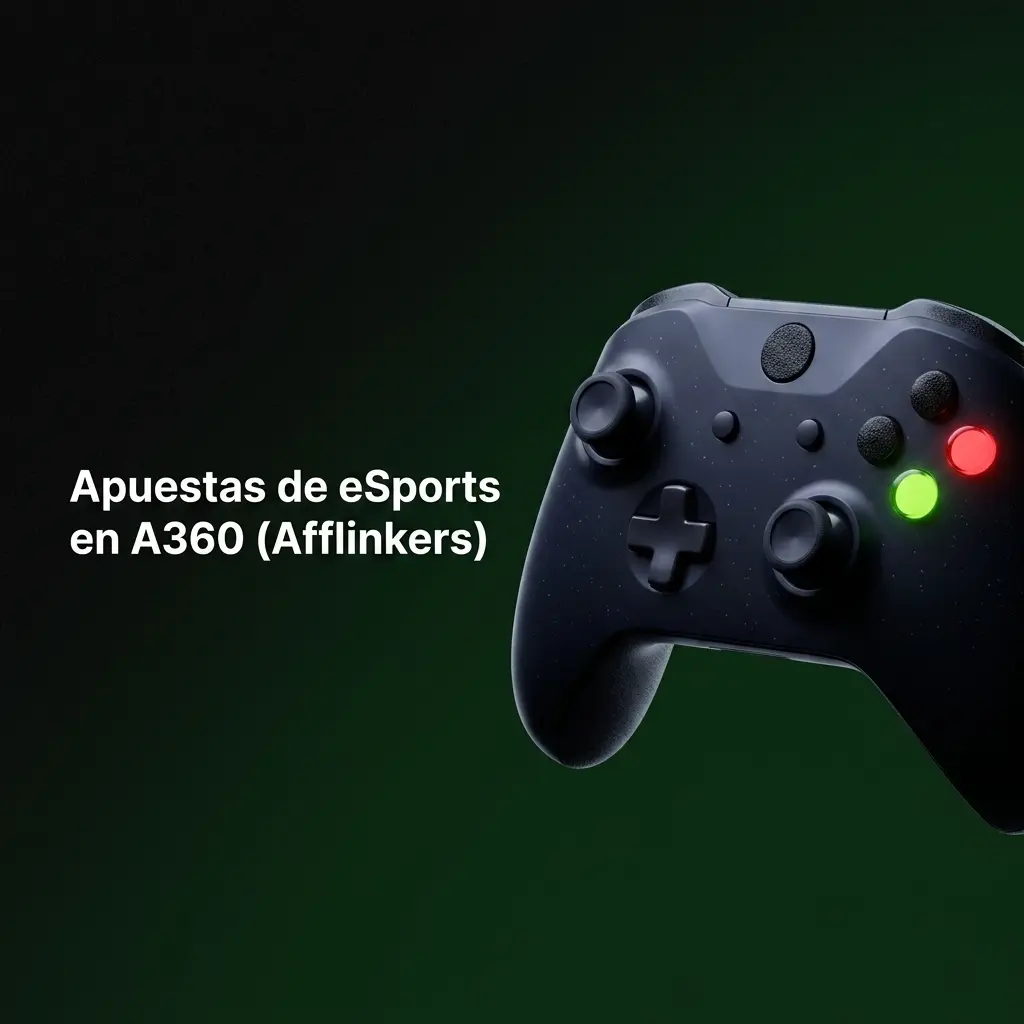 Sección de apuestas en eSports de A360 con mercados en tiempo real y transmisiones en vivo de videojuegos competitivos
