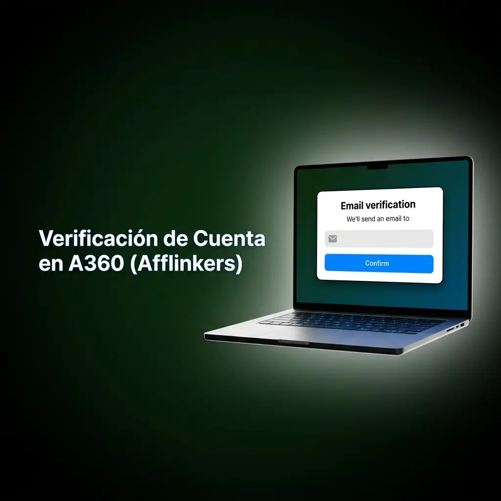 Proceso de verificación de cuenta en A360 Afflinkers: sube tu INE, comprobante de domicilio y método de pago.
