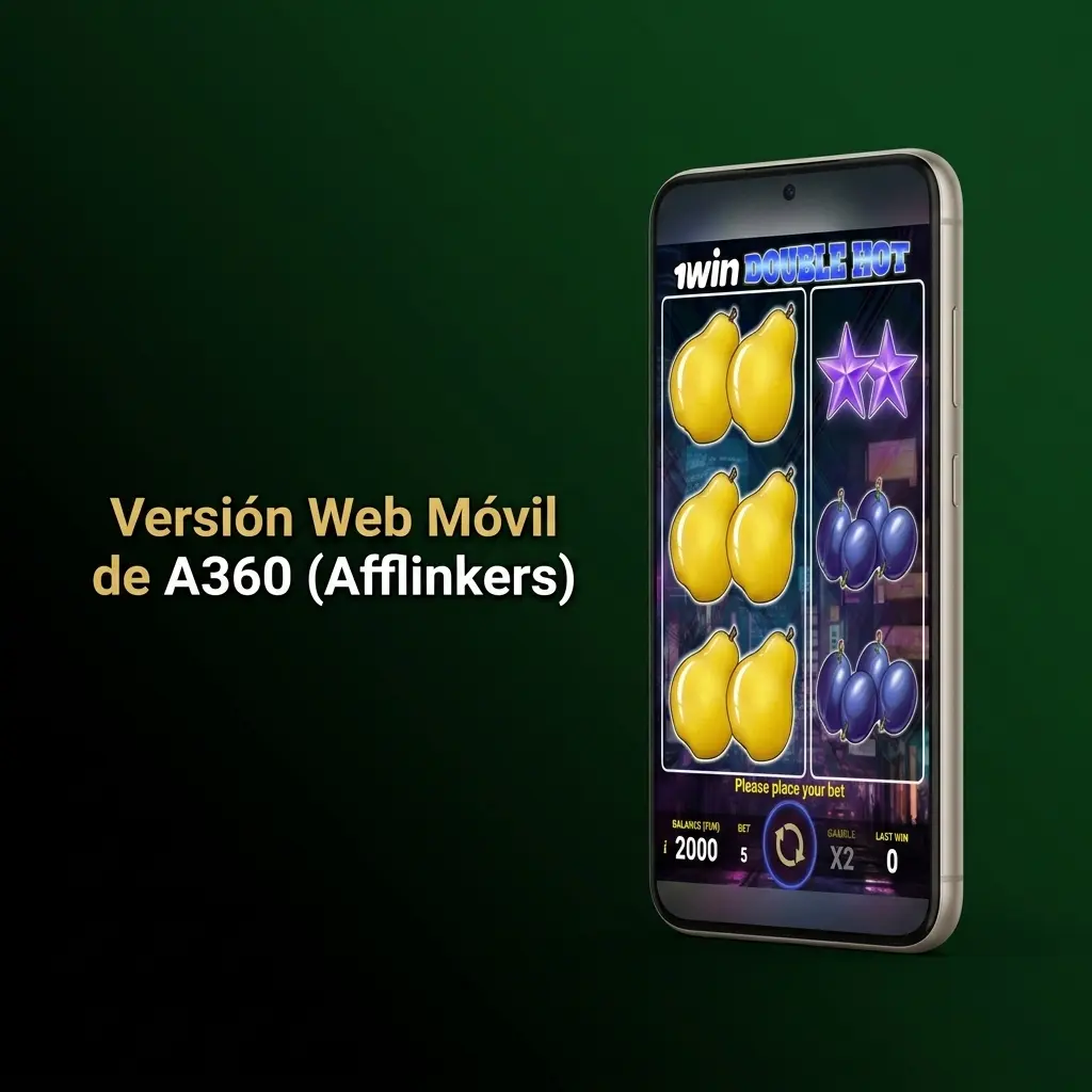 Versión web móvil de A360 Afflinkers accesible desde Chrome, Safari y Firefox en Android e iOS sin descargas